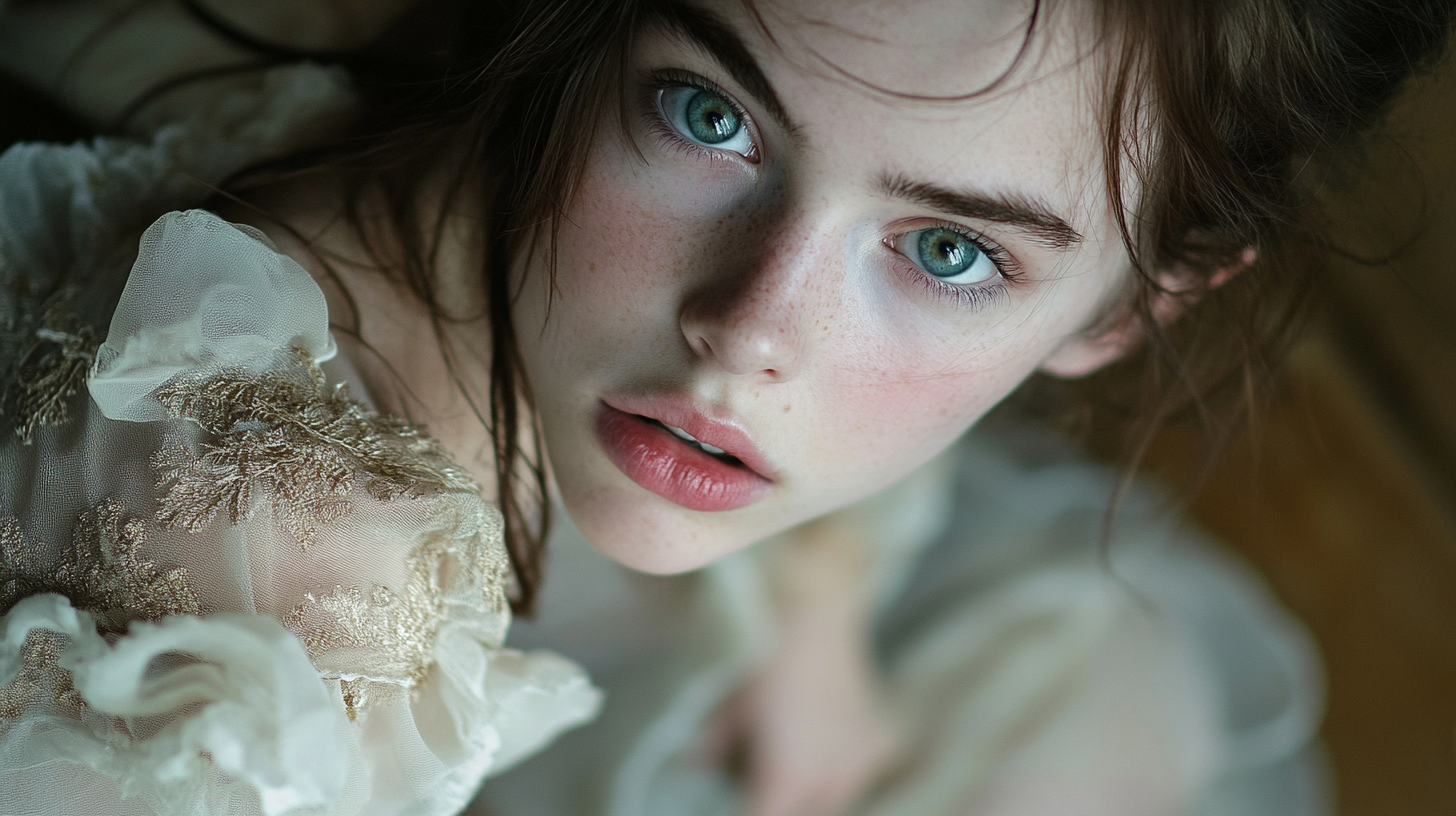 Retrato editorial en primer plano.